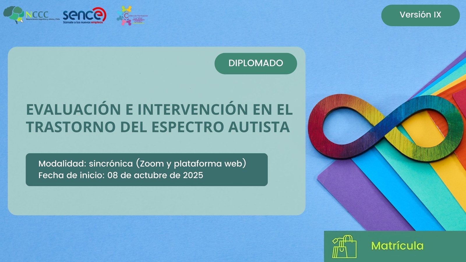 Matrícula: Diplomado en Evaluación e Intervención en el Trastorno del Espectro Autista (Versión IX)