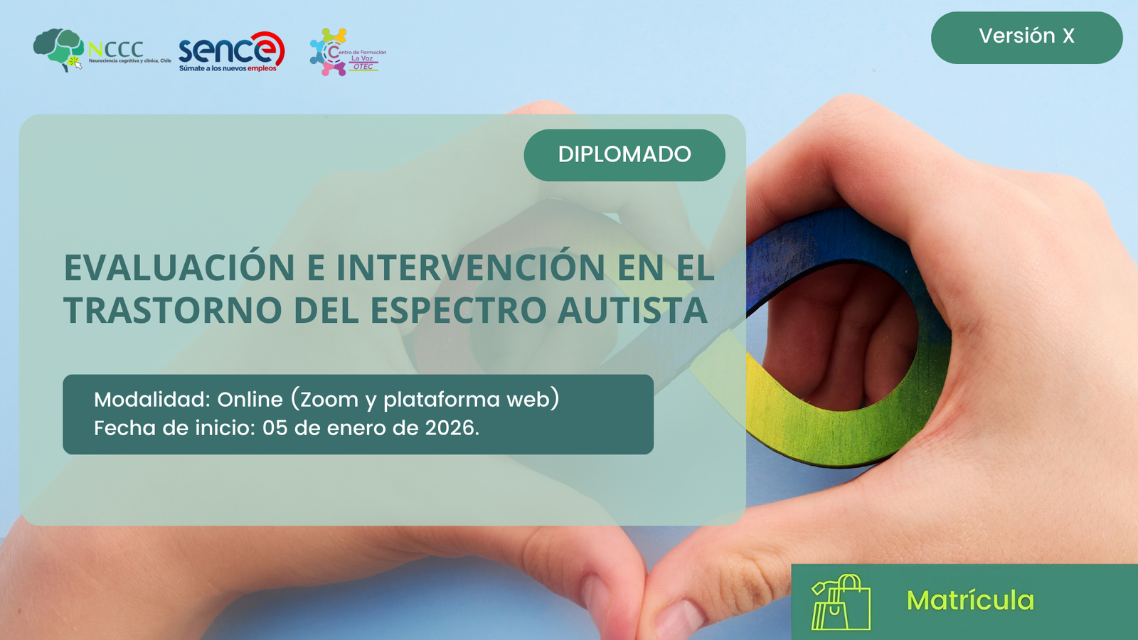 Matrícula: Diplomado en Evaluación e Intervención en el Trastorno del Espectro Autista (Versión X)