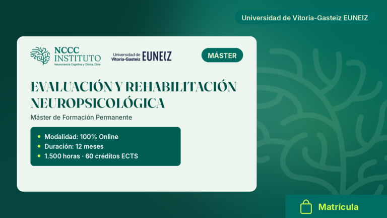 Matrícula: Máster de Formación Permanente en Evaluación y Rehabilitación Neuropsicológica